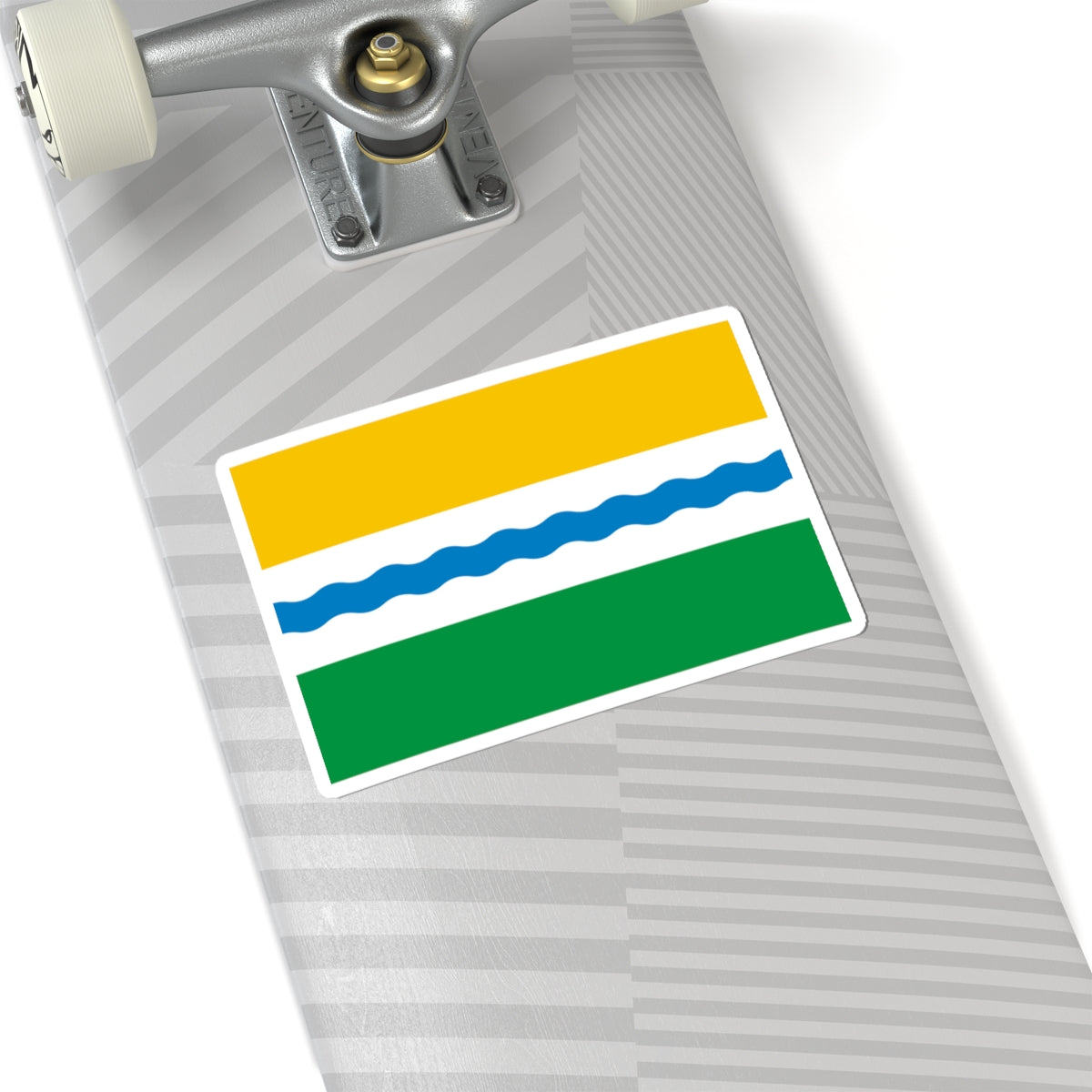 Flag of Tevrizsky rayon Omsk oblast (Russia) STICKER Vinyl Kiss-Cut Decal