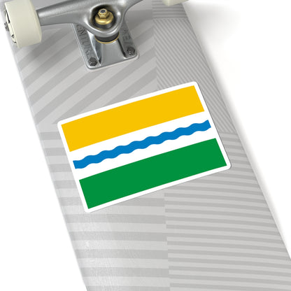 Flag of Tevrizsky rayon Omsk oblast (Russia) STICKER Vinyl Kiss-Cut Decal