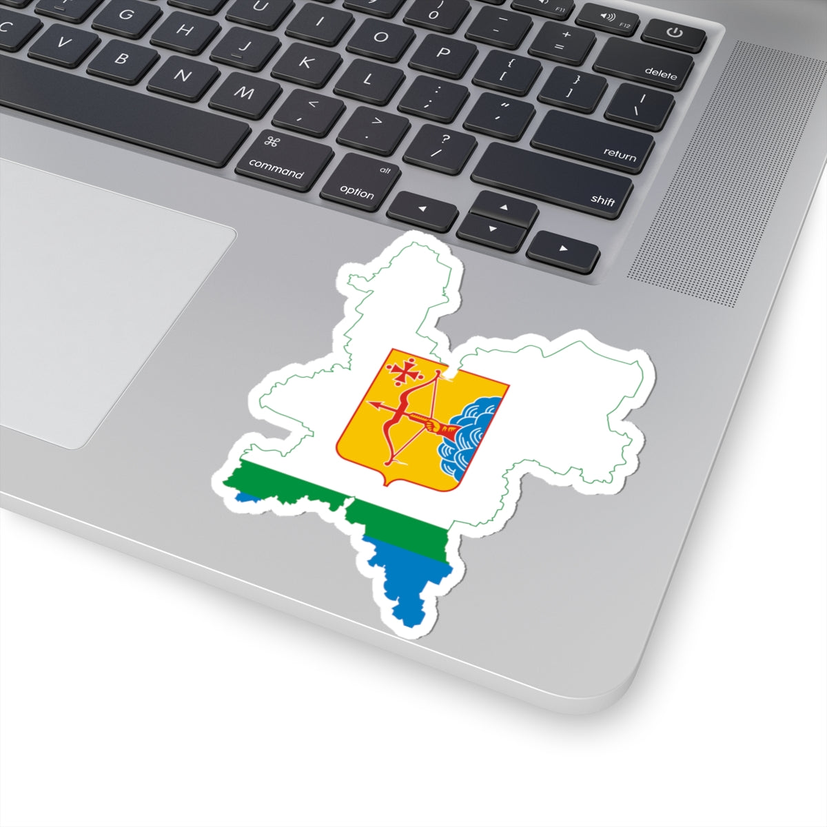 Flag-map of Kirov Oblast (Russia) STICKER Vinyl Kiss-Cut Decal