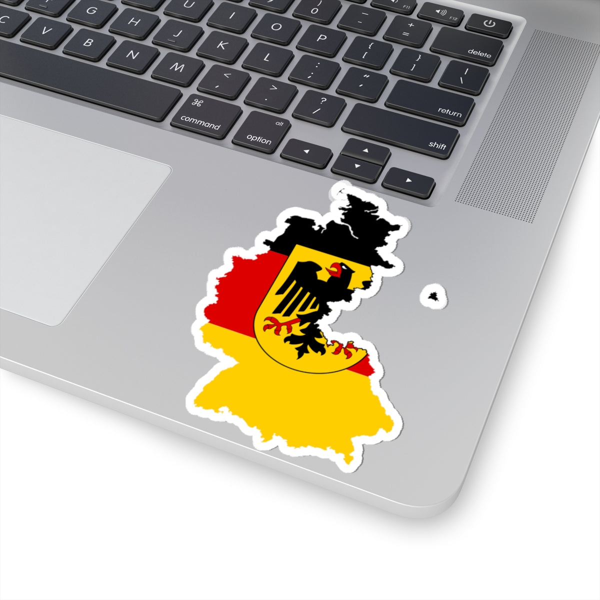 Flag map of West Germany 1949-1990 (Germany) STICKER Vinyl Kiss-Cut Decal