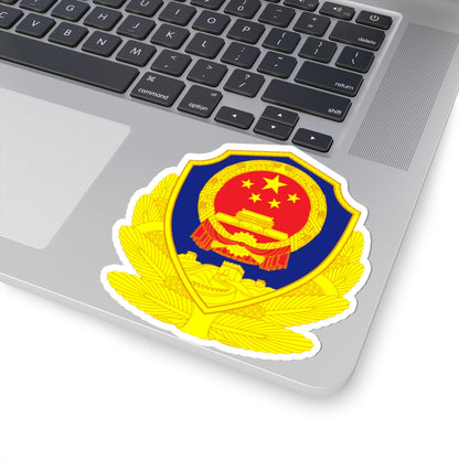 Police Badge of China (China) (Coat of Arms) STICKER Vinyl Kiss-Cut Decal