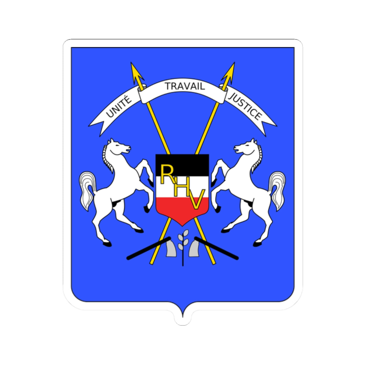Coat of arms of Upper Volta - STICKER Vinyl Kiss-Cut Decal