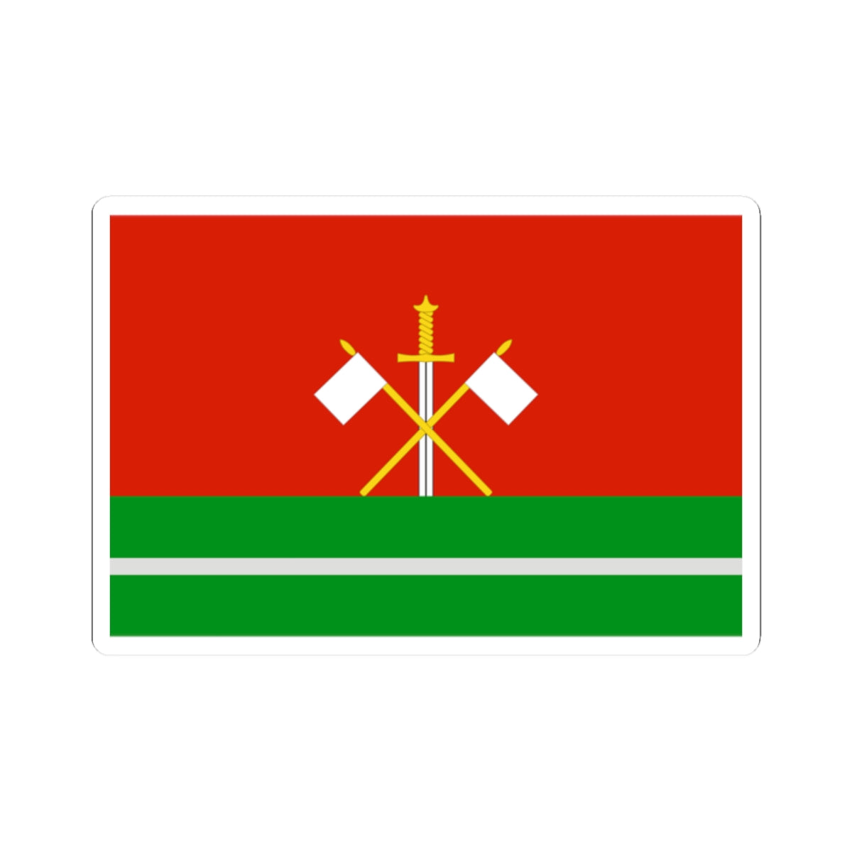 Flag of Monastyrschinsky rayon Smolensk oblast (Russia) STICKER Vinyl Kiss-Cut Decal