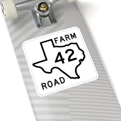 Texas FM 42 1956 (Texas) (Road Sign) STICKER Vinyl Kiss-Cut Decal