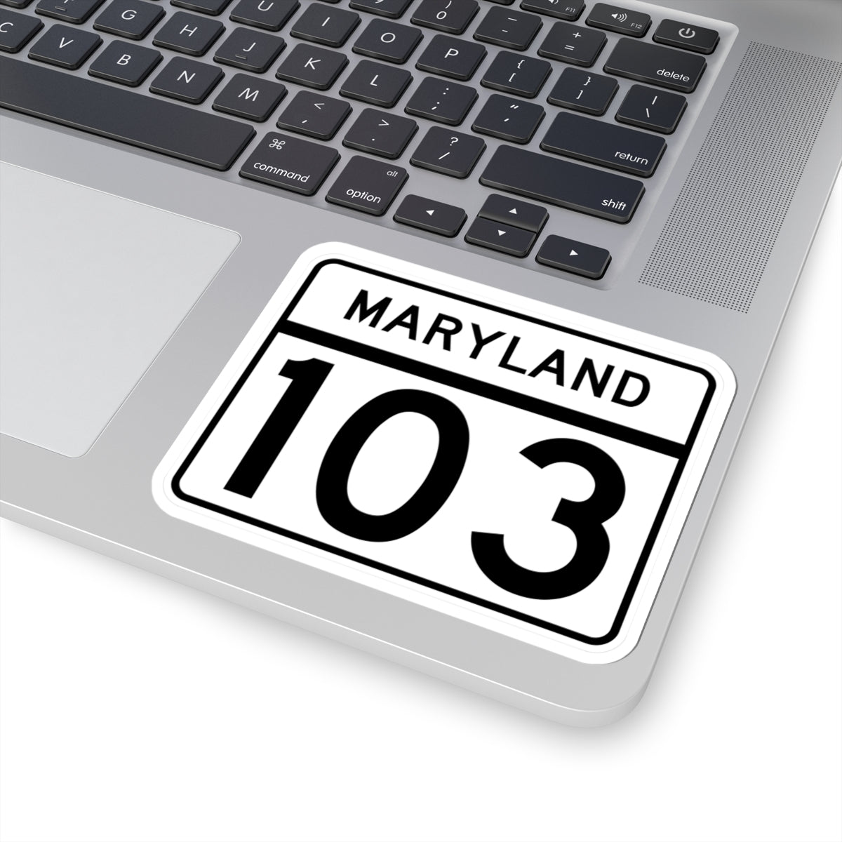MD Route 103 (Maryland) (Road Sign) STICKER Vinyl Kiss-Cut Decal