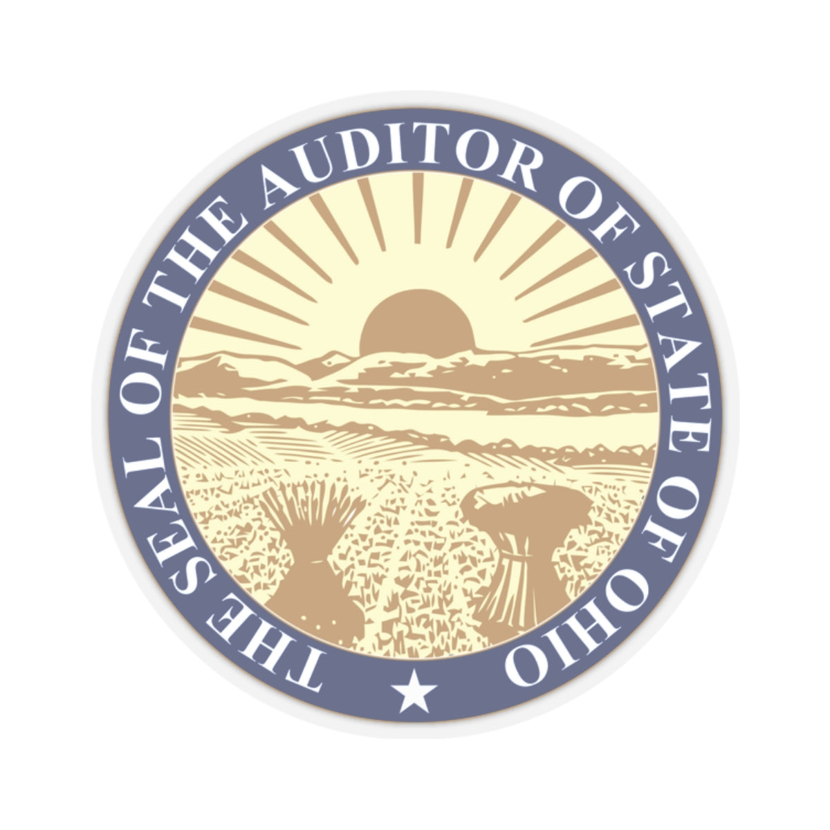 Seal of the State Auditor of Ohio - STICKER Vinyl Kiss-Cut Decal