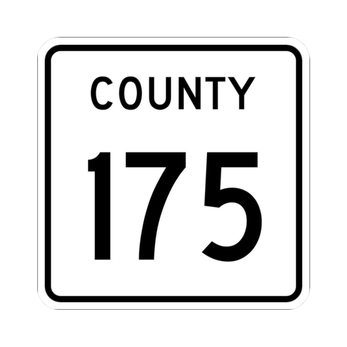 County 175 square (Minnesota) (Road Sign) STICKER Vinyl Kiss-Cut Decal