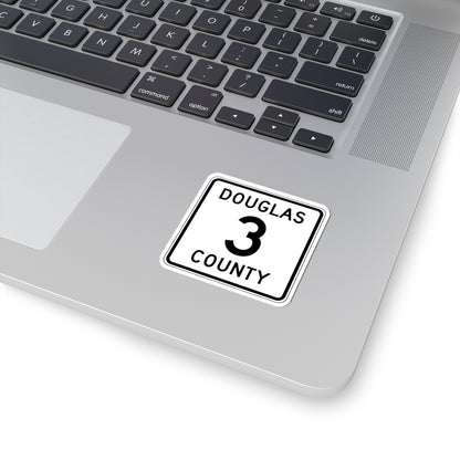 Douglas County Route 3 (Minnesota) (Road Sign) STICKER Vinyl Kiss-Cut Decal