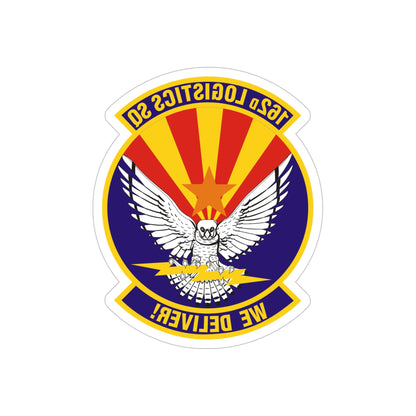 162d Logistics Squadron (U.S. Air Force) REVERSE PRINT Transparent STICKER-5" × 5"-The Sticker Space