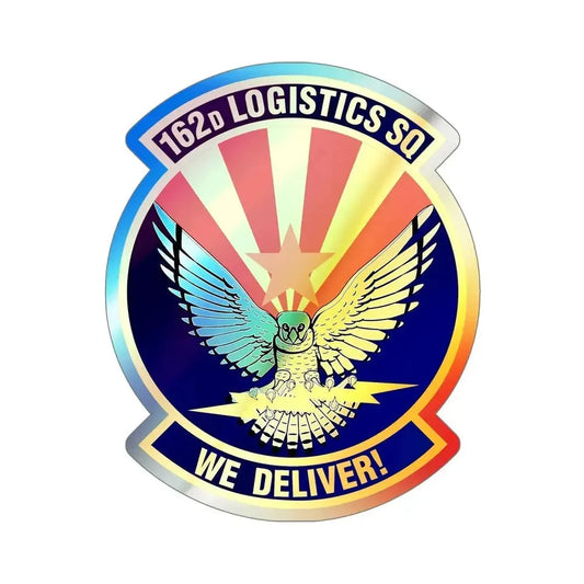 162d Logistics Squadron (U.S. Air Force) Holographic STICKER Die-Cut Vinyl Decal 6 Inch Holographic - The Sticker Space