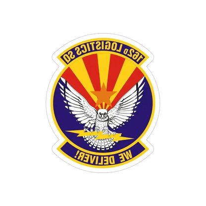 162d Logistics Squadron (U.S. Air Force) REVERSE PRINT Transparent Die-Cut STICKER 4 Inch Die-Cut Transparent - The Sticker Space