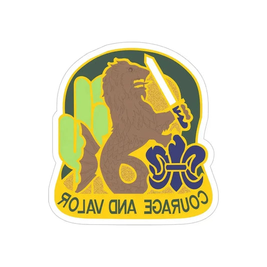 163 Armored Brigade v2 (U.S. Army) REVERSE PRINT Transparent Die-Cut STICKER 6 Inch Die-Cut Transparent - The Sticker Space