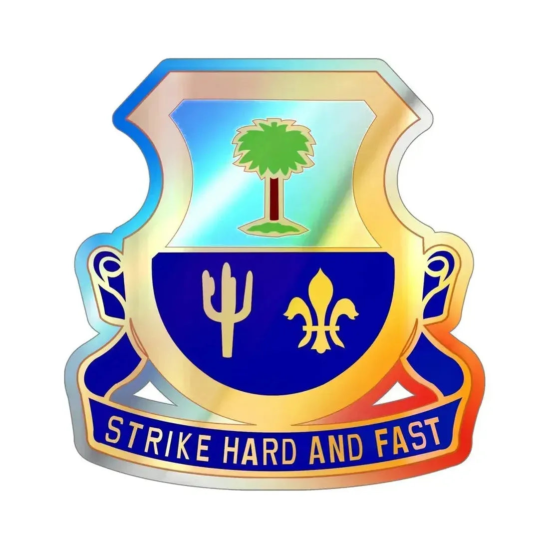 163 Cavalry Regiment (U.S. Army) Holographic STICKER Die-Cut Vinyl Decal 5 Inch Holographic - The Sticker Space