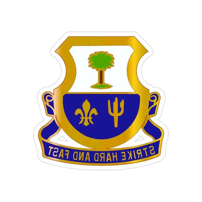 163 Cavalry Regiment (U.S. Army) REVERSE PRINT Transparent Die-Cut STICKER 3 Inch Die-Cut Transparent - The Sticker Space