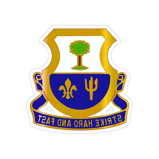 163 Cavalry Regiment (U.S. Army) REVERSE PRINT Transparent Die-Cut STICKER 6 Inch Die-Cut Transparent - The Sticker Space