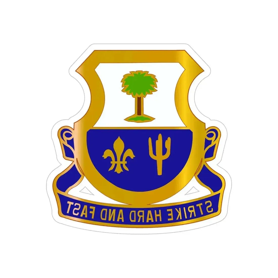 163 Cavalry Regiment (U.S. Army) REVERSE PRINT Transparent Die-Cut STICKER - The Sticker Space