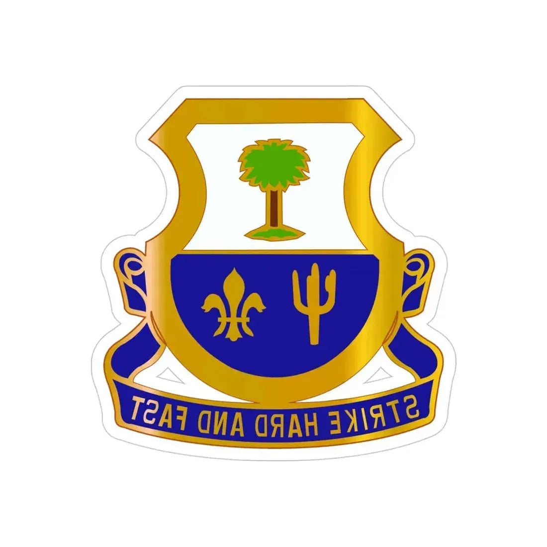 163 Cavalry Regiment (U.S. Army) REVERSE PRINT Transparent Die-Cut STICKER - The Sticker Space