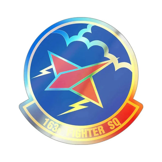 163 Fighter Squadron (U.S. Air Force) Holographic STICKER Die-Cut Vinyl Decal 6 Inch Holographic - The Sticker Space
