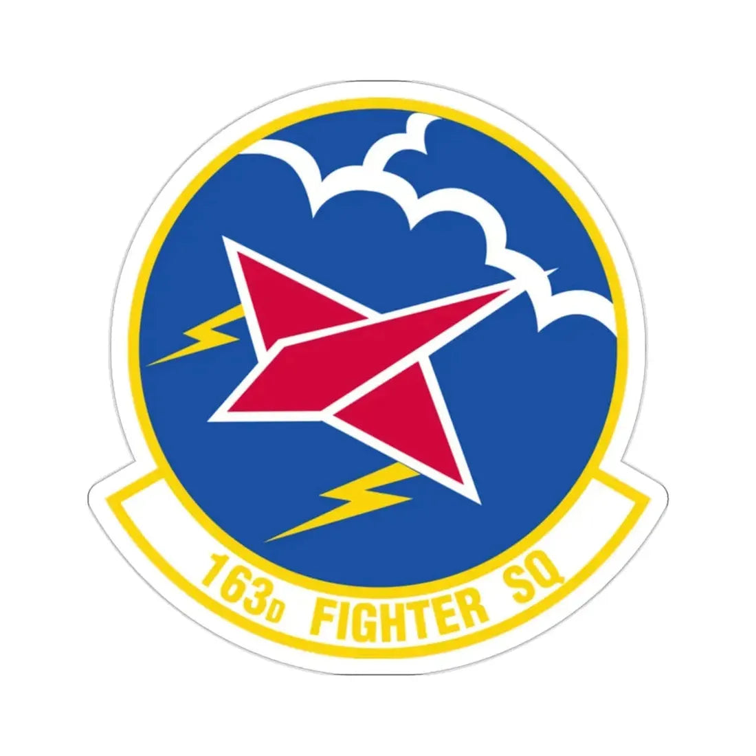 163 Fighter Squadron (U.S. Air Force) STICKER Vinyl Die-Cut Decal - The Sticker Space