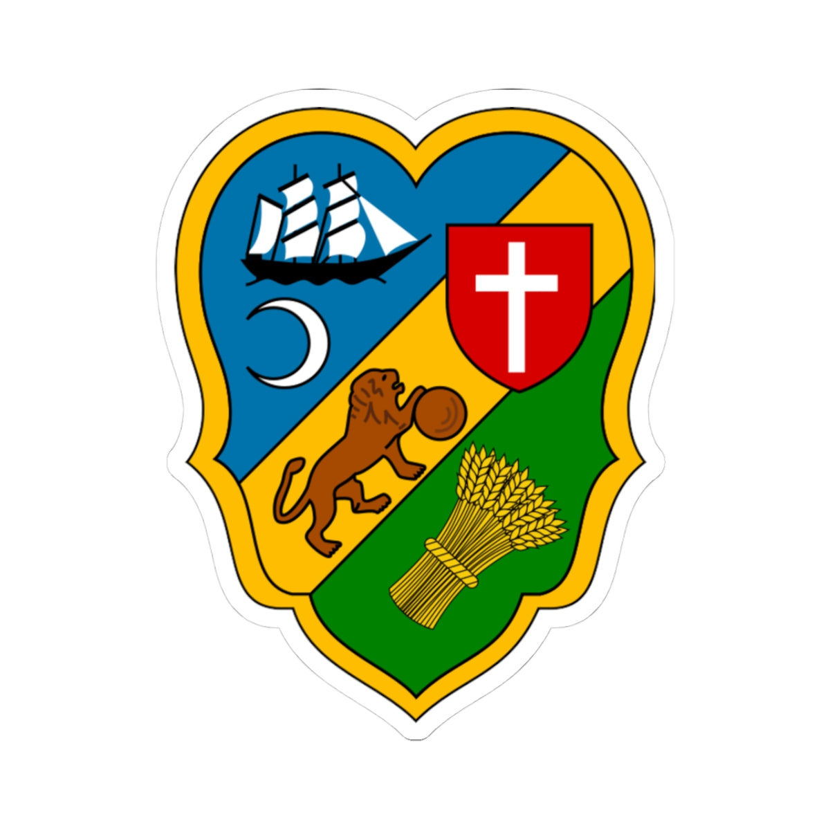 Algiers Coat of Arms French Algeria (Algeria) (Coat of Arms) STICKER Vinyl Kiss-Cut Decal