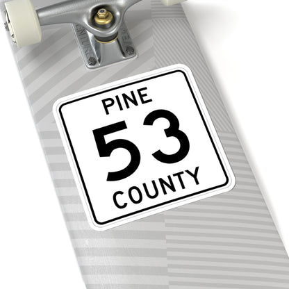 Pine County Route 53 MN (Minnesota) (Road Sign) STICKER Vinyl Kiss-Cut Decal