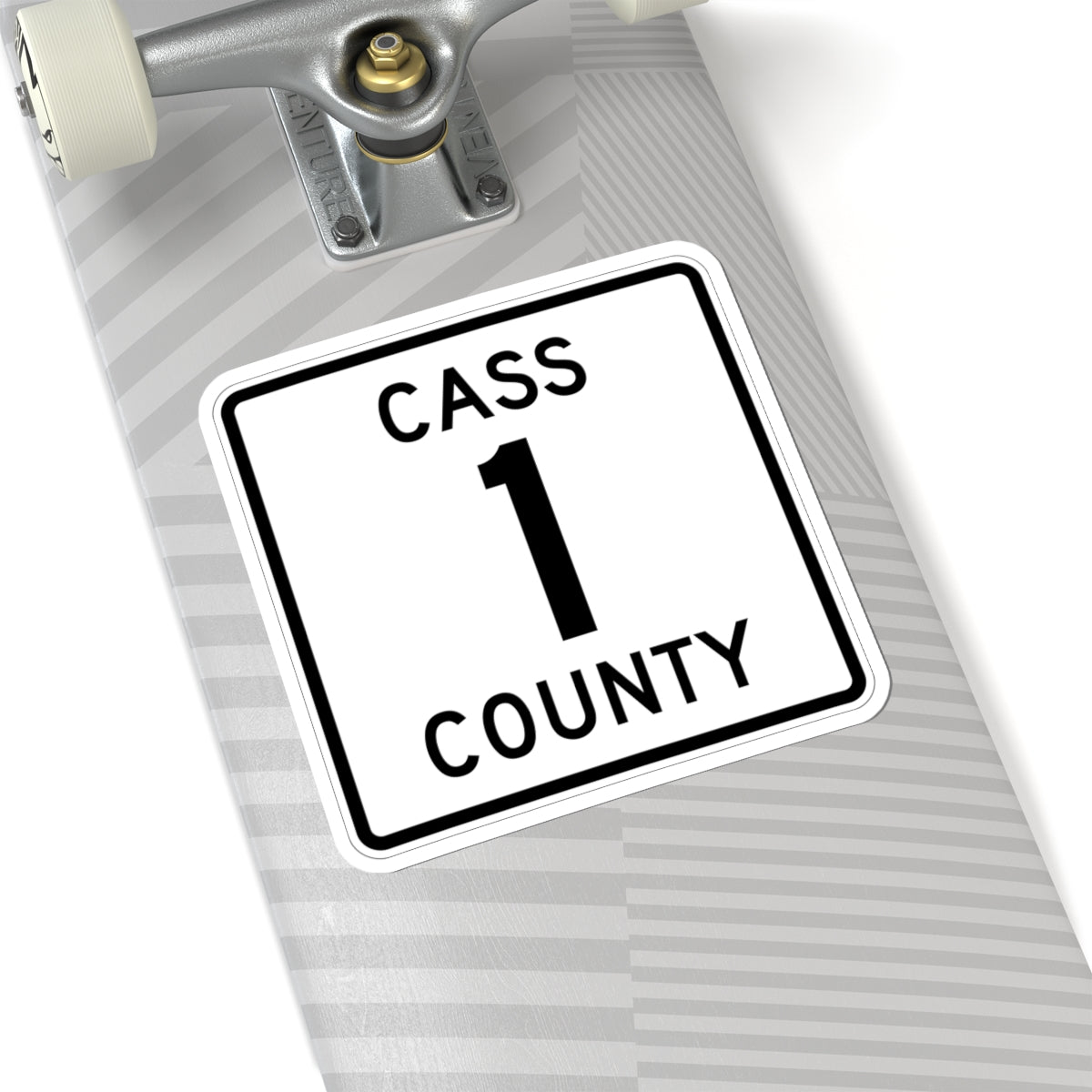 Cass County 1 MN (Minnesota) (Road Sign) STICKER Vinyl Kiss-Cut Decal