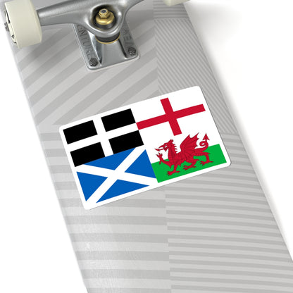 Flags of Cornwall England Scotland and Wales (England) STICKER Vinyl Kiss-Cut Decal