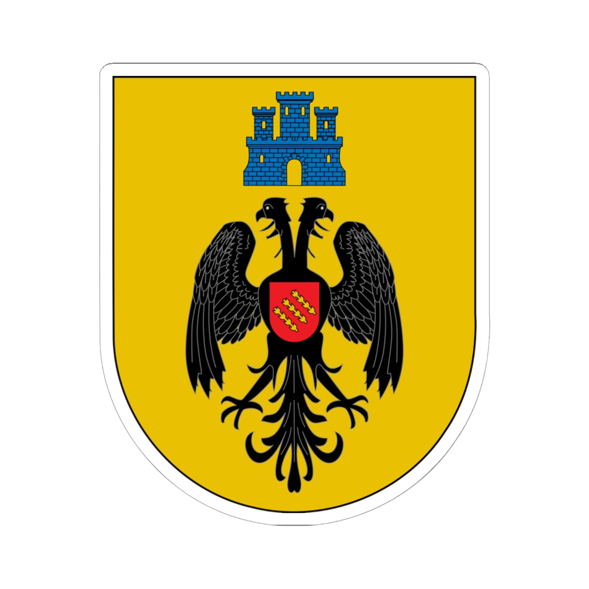 Antic escut municipal de Salàs de Pallars (Spain) (Coat of Arms) STICKER Vinyl Kiss-Cut Decal