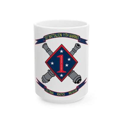 1st Battalion 11th Marines (USMC) White Coffee Mug
