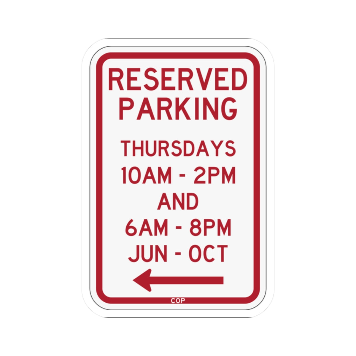 PBOT Road sign P4113L (Oregon) (Road Sign) STICKER Vinyl Kiss-Cut Decal