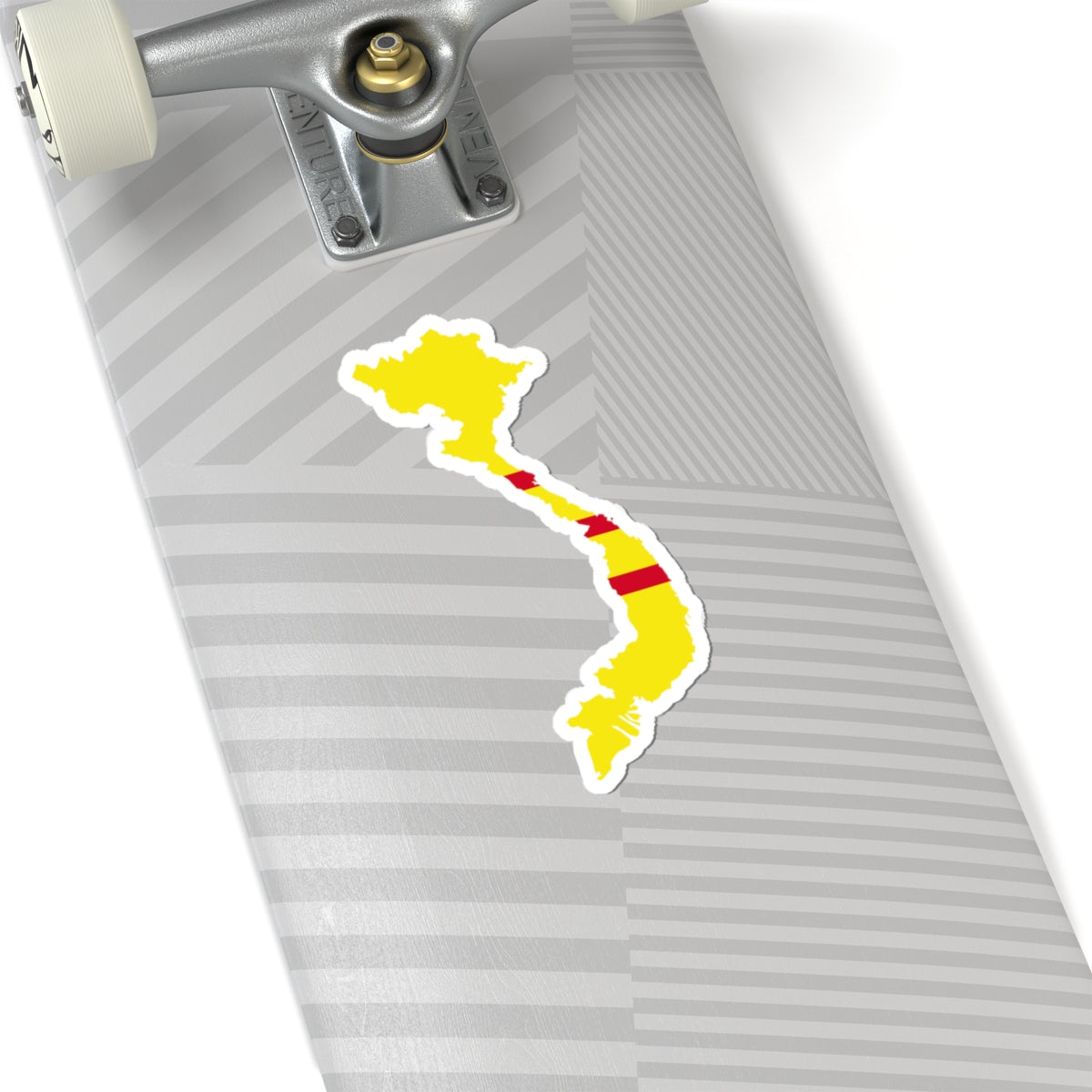Flag map of the State of Vietnam (Vietnam) STICKER Vinyl Kiss-Cut Decal