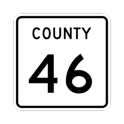 County 46 square (Minnesota) (Road Sign) STICKER Vinyl Kiss-Cut Decal