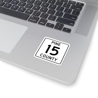 Pine County Route 15 MN (Minnesota) (Road Sign) STICKER Vinyl Kiss-Cut Decal