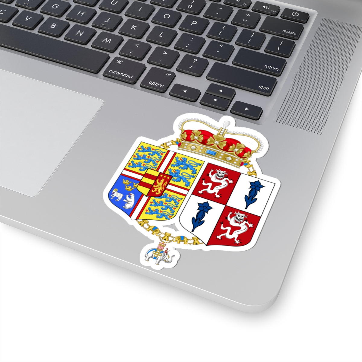 Armoiries Princesse Alexandra Danemark1995-2005 (Denmark) (Coat of Arms) STICKER Vinyl Kiss-Cut Decal