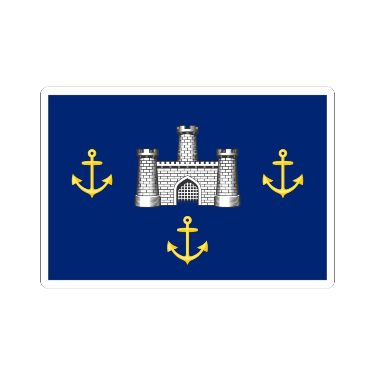 Isle of Wight Council Flag (England) STICKER Vinyl Kiss-Cut Decal