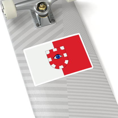 Bandera de lAlcúdia de Veo (Spain) (Coat of Arms) STICKER Vinyl Kiss-Cut Decal