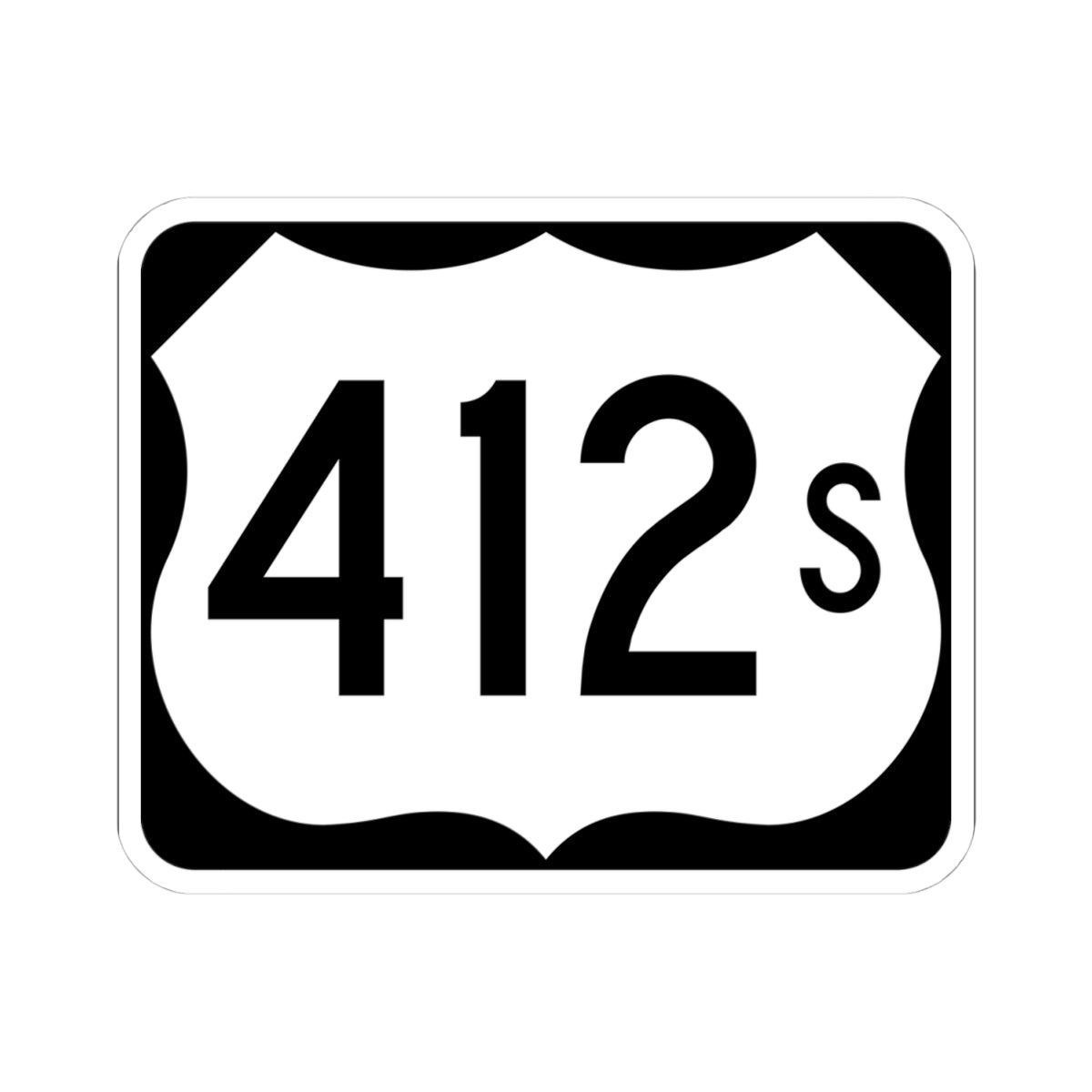US 412S (Arkansas) (Road Sign) STICKER Vinyl Kiss-Cut Decal