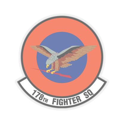 178 Fighter Squadron (U.S. Air Force) STICKER Vinyl Kiss-Cut Decal-4" × 4"-Transparent-The Sticker Space