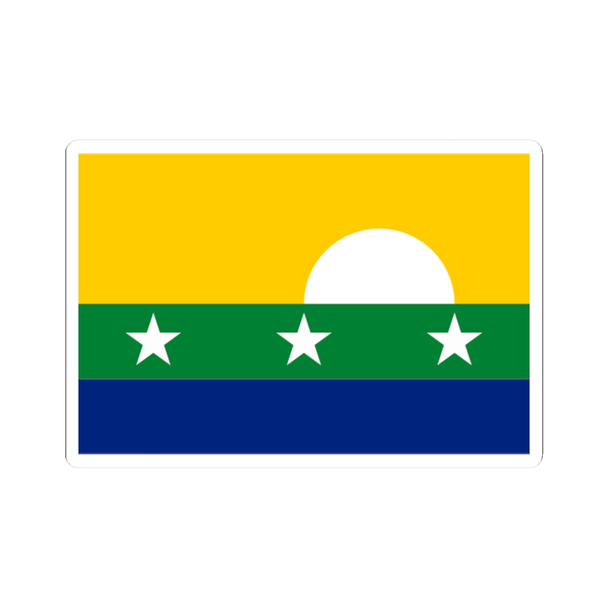Flag of Nueva Esparta (Venezuela) STICKER Vinyl Kiss-Cut Decal