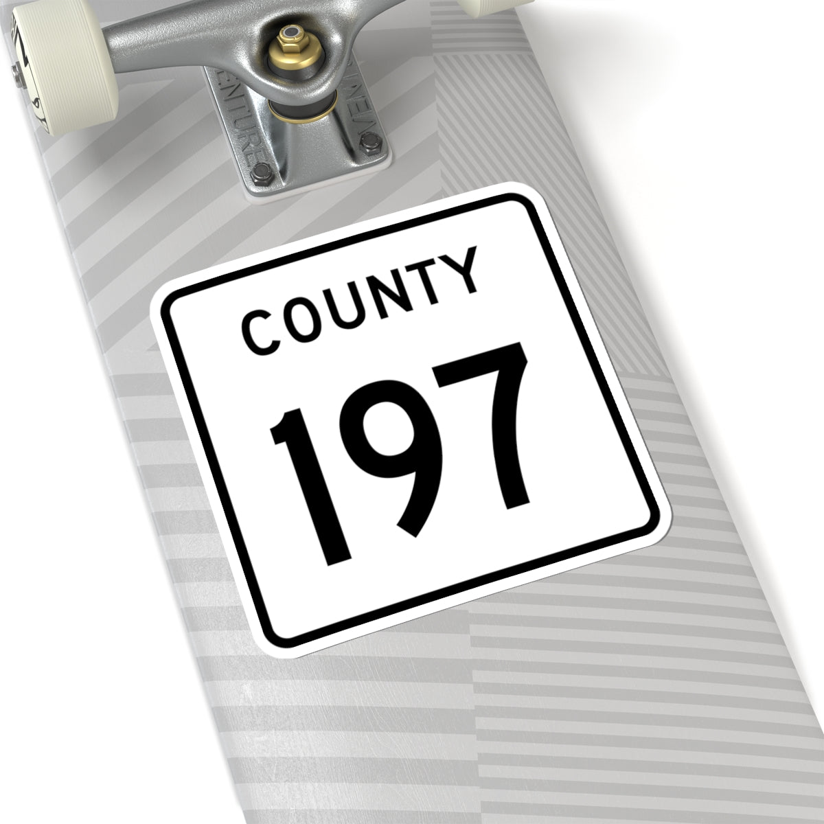 County 197 square (Minnesota) (Road Sign) STICKER Vinyl Kiss-Cut Decal
