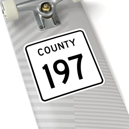 County 197 square (Minnesota) (Road Sign) STICKER Vinyl Kiss-Cut Decal