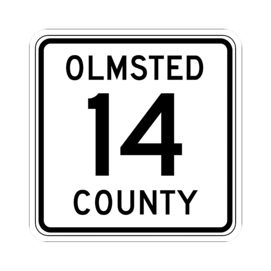 Olmsted County Route 14 (Minnesota) (Road Sign) STICKER Vinyl Kiss-Cut Decal