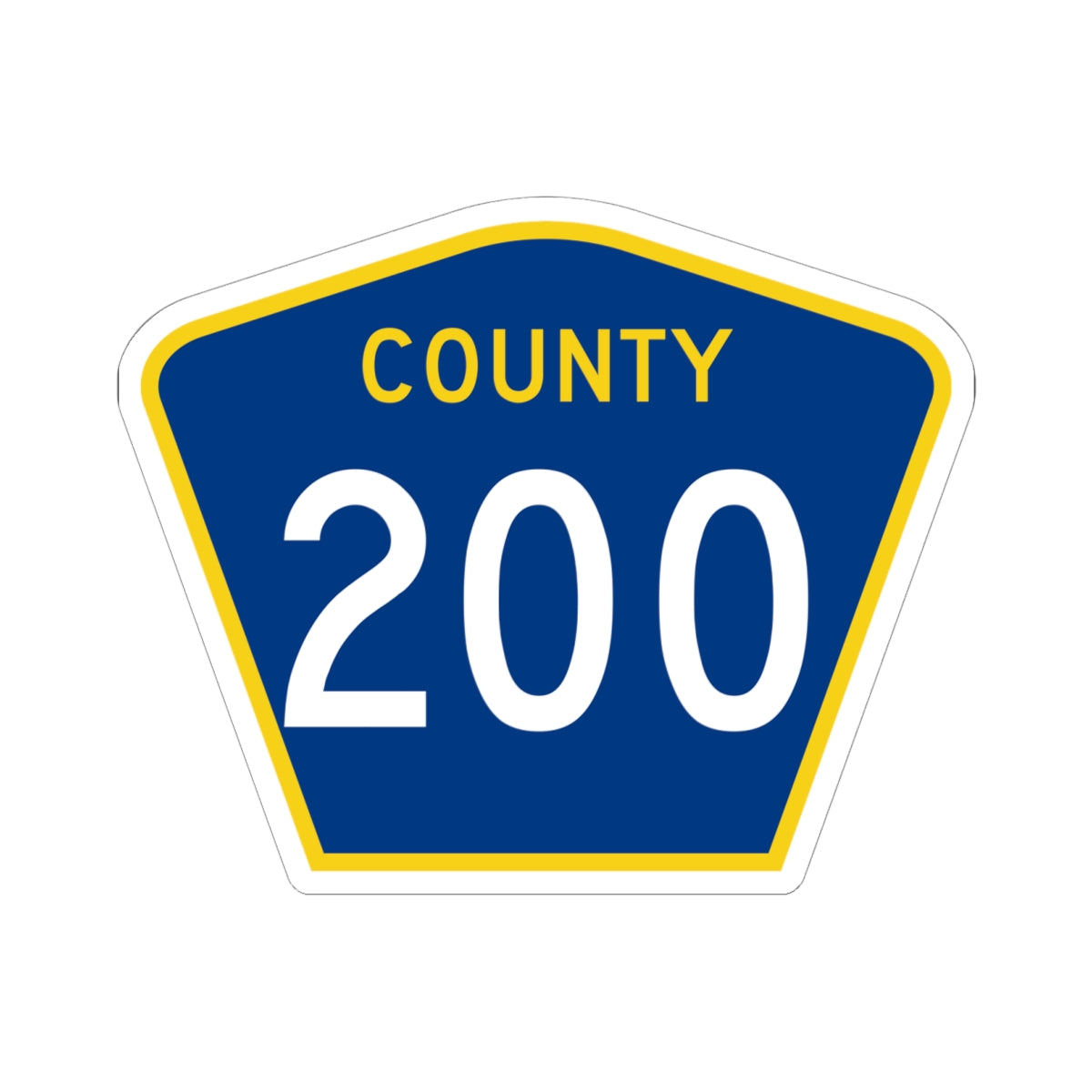 County 200 MN (Minnesota) (Road Sign) STICKER Vinyl Kiss-Cut Decal