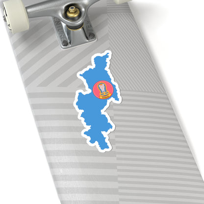 Flag map of Chiang Mai (Thailand) STICKER Vinyl Kiss-Cut Decal