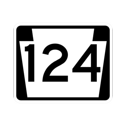 PA-124 (Pennsylvania) (Road Sign) STICKER Vinyl Kiss-Cut Decal