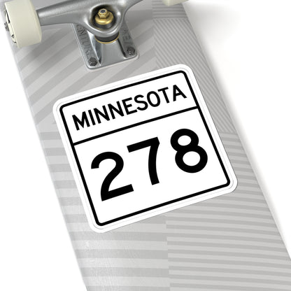 MN-278 1948 (Minnesota) (Road Sign) STICKER Vinyl Kiss-Cut Decal