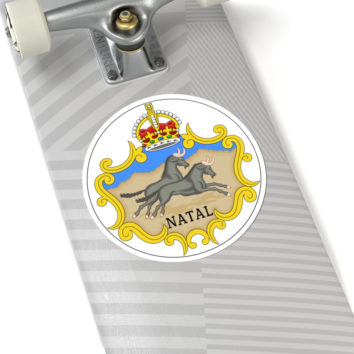 Badge of the Natal Colony 1875-1907 (South Africa) (Coat of Arms) STICKER Vinyl Kiss-Cut Decal