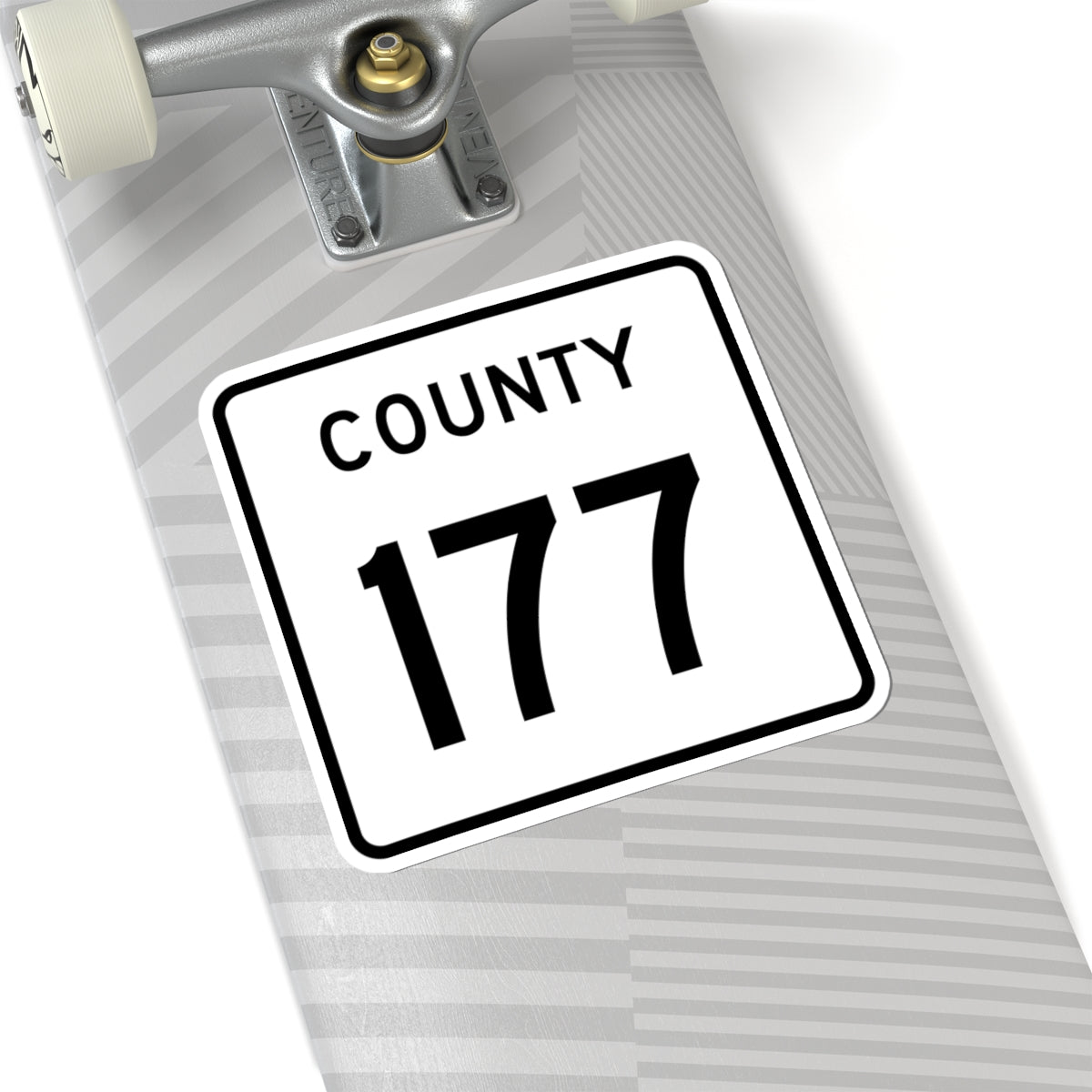 County 177 square (Minnesota) (Road Sign) STICKER Vinyl Kiss-Cut Decal