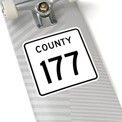 County 177 square (Minnesota) (Road Sign) STICKER Vinyl Kiss-Cut Decal