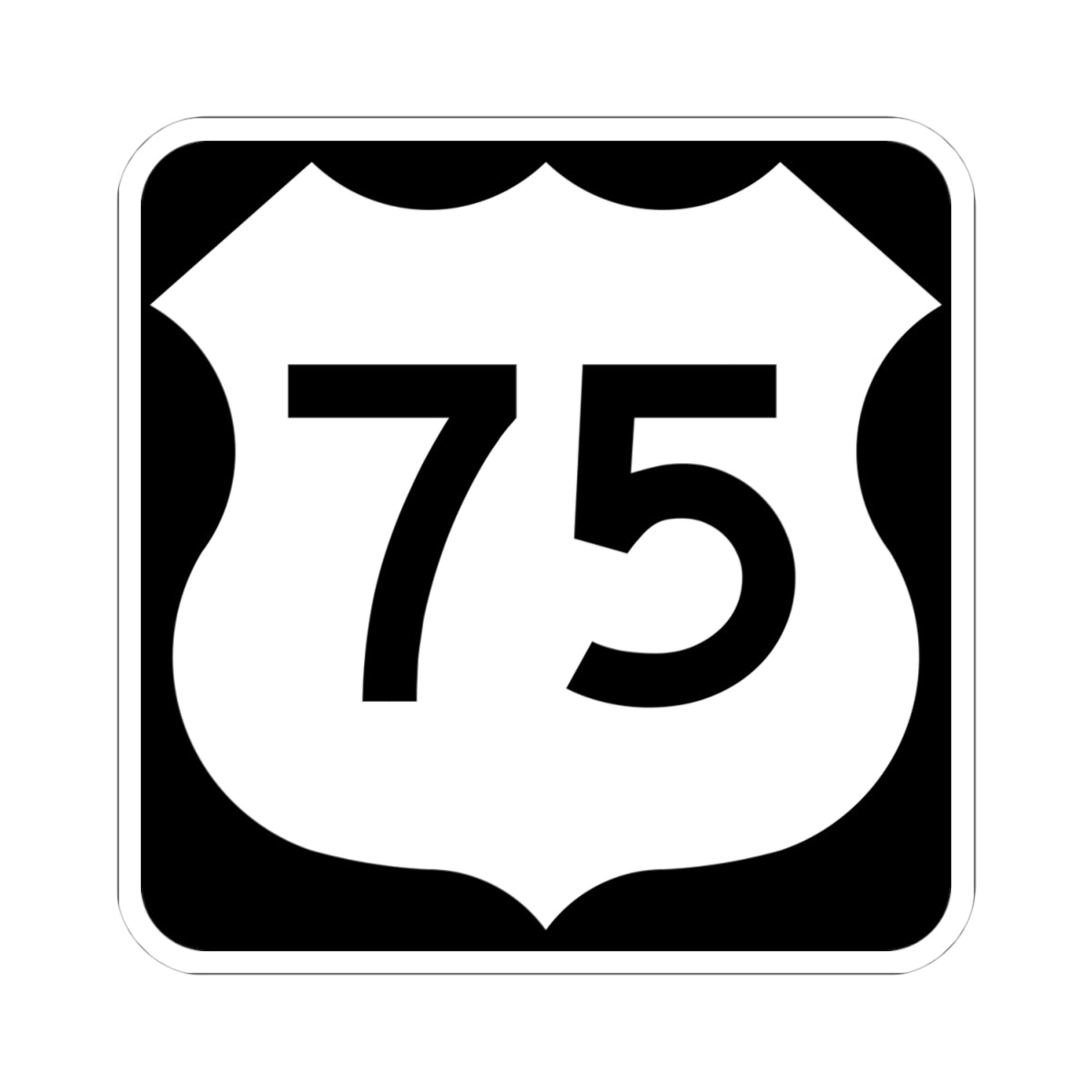 US 75 MN 1961 (Minnesota) (Road Sign) STICKER Vinyl Kiss-Cut Decal